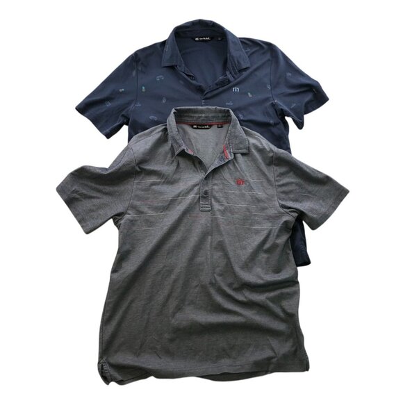 Travis Mathew Mens Polo Shirt Large Lot Of Two Short Sleeve Pima Cotton Casual - Picture 1 of 16